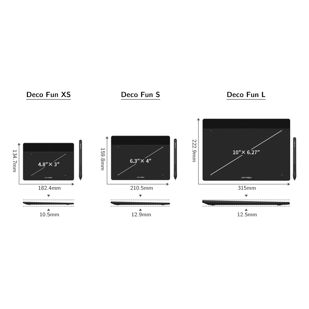 MURAH XPPen Deco Fun Digital Graphic Drawing Tablet Pen Tablet Support Android For Drawing & OSU &