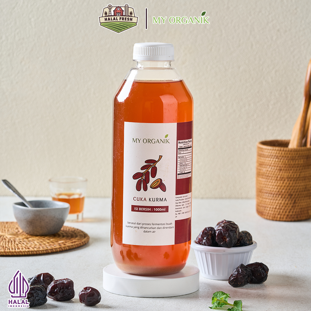 

My Organik Cuka Kurma Dates Cider Vinegar with Mother Organik Murni Untuk Diet