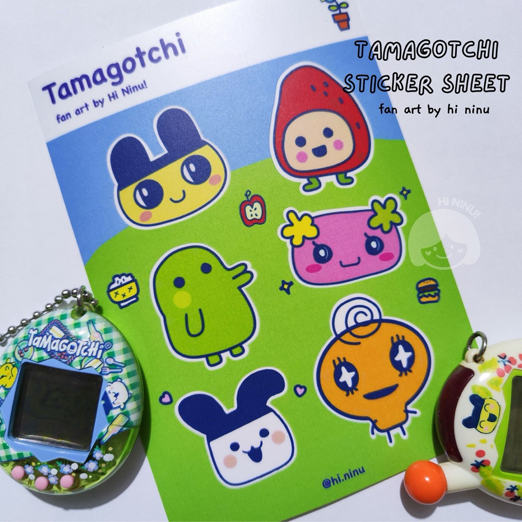 

Tamagotchi Sticker Sheet- fan art by Hi Ninu!