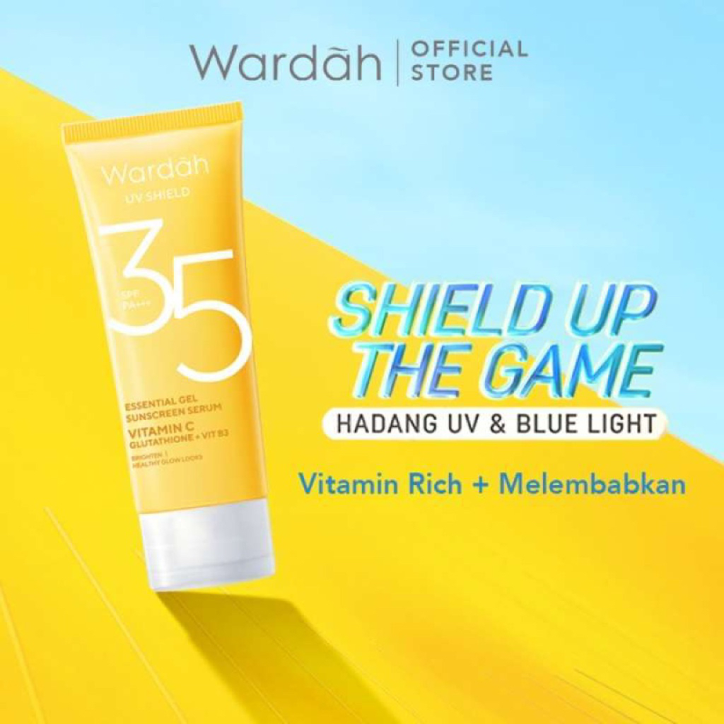 Wardah UV Shield Essential Sunscreen Gel SPF 35 40ml - Sunblok Wajah Wardah