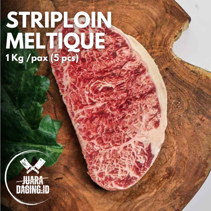 

[ Juara Daging ] Striploin Meltique 1 Kg | Kualitas Premium Isi 5 Potong | Daging Meltique | Steak Cut Meltique