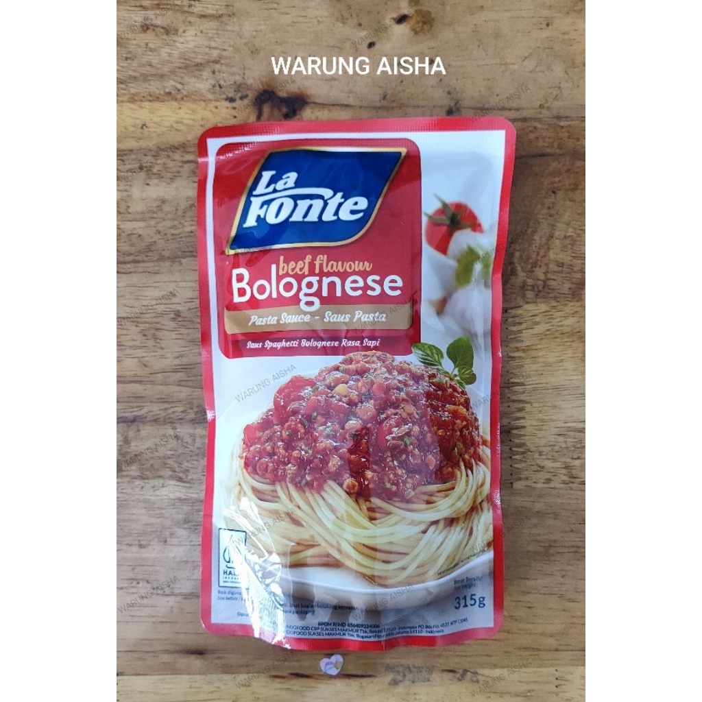 

Bumbu Masak La Fonte Saus Pasta Bolognese Beef Sapi 315 gr