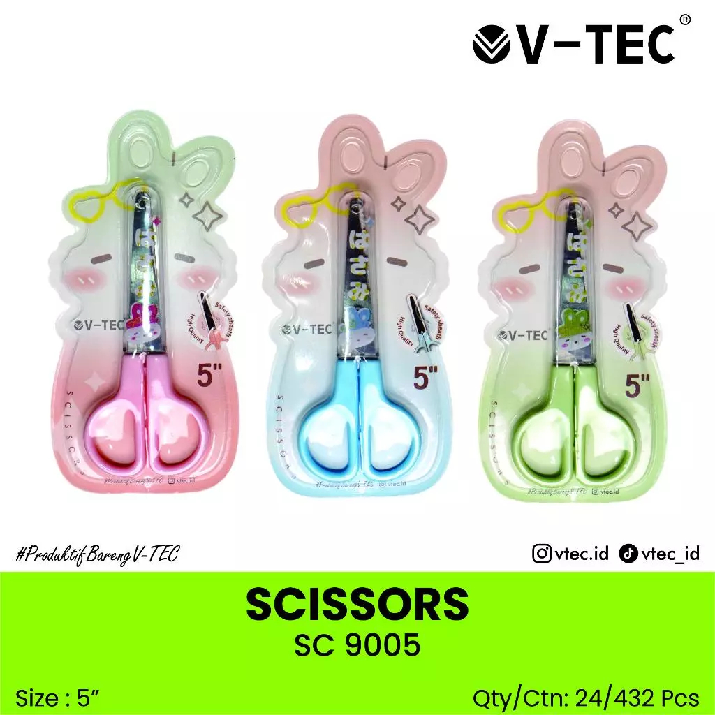 

Gunting V-TEC SC-9005 5" Inch Gunting Kertas Karakter