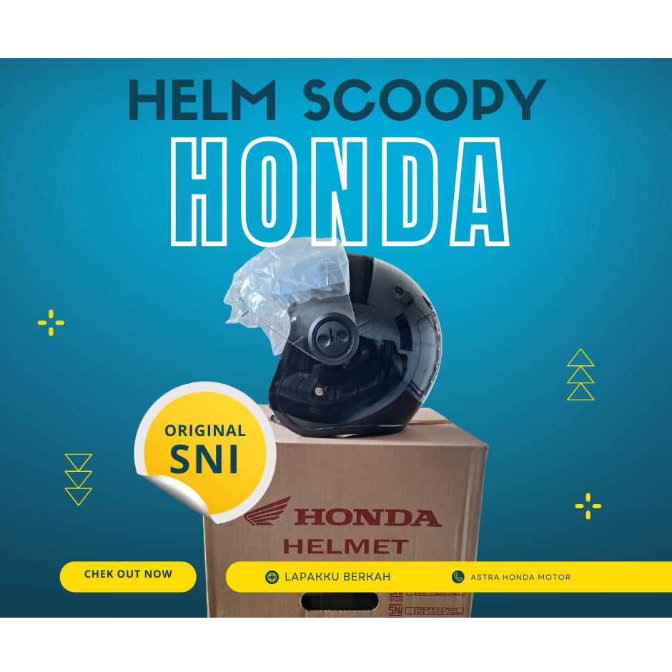 OBRAL LIMITED EDITION Helm Bogo Retro Honda SCOOPY Hitam