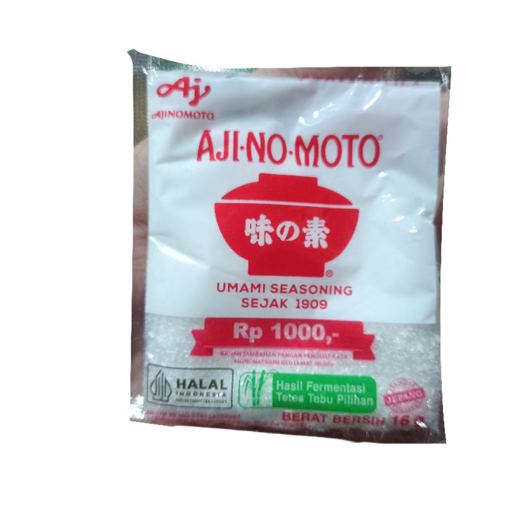 

Vetsin MSG Ajinomoto 16gr Ukuran Kecil