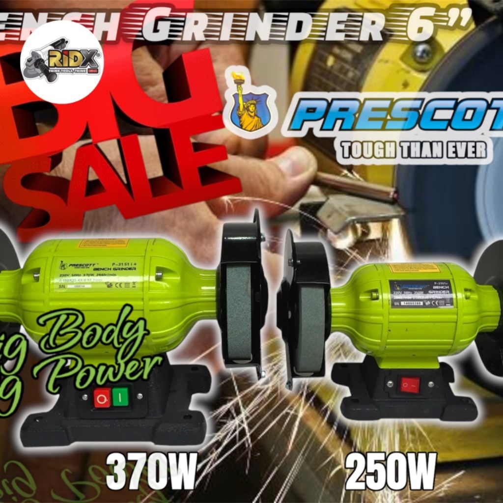 Mesin Grenda Duduk / Bench Grinder 6" Prescott