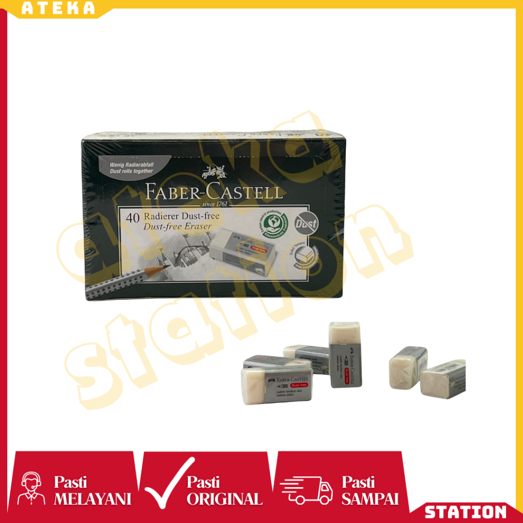 

Penghapus Pensil Kecil FABER CASTELL Dust Free Hitam Putih (10PCS)