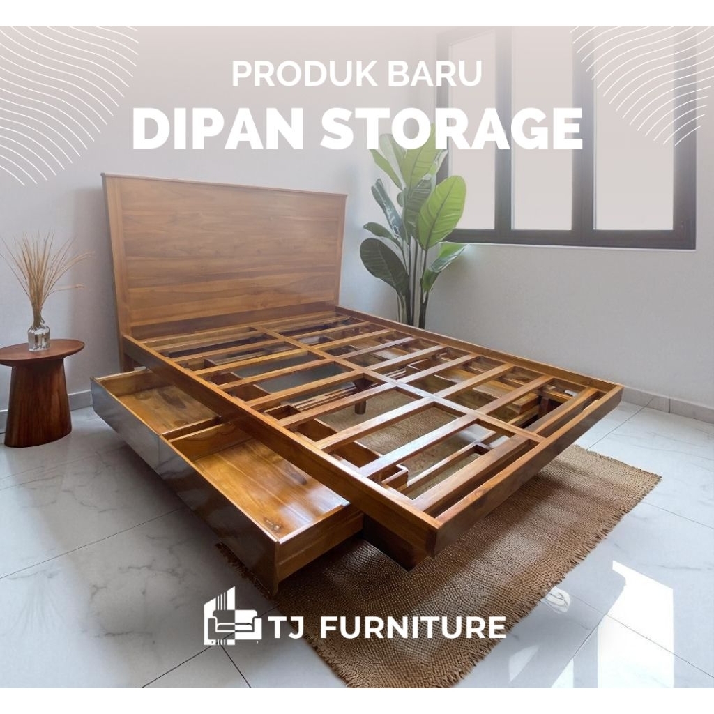 Dipan Minimalis | Dipan Storage | Dipan Jati | Tampat Tidur | Furniture Jepara | TJ Furniture Jepara