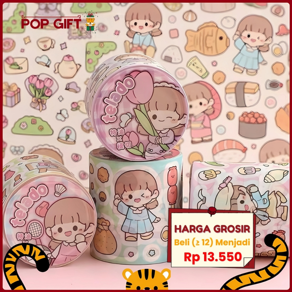 

PG Washitape Roll 3M Dodogirl Summer Life Sudah Cutting DIY Jurnal Stiker Roll Dekoratif Cute TLD133