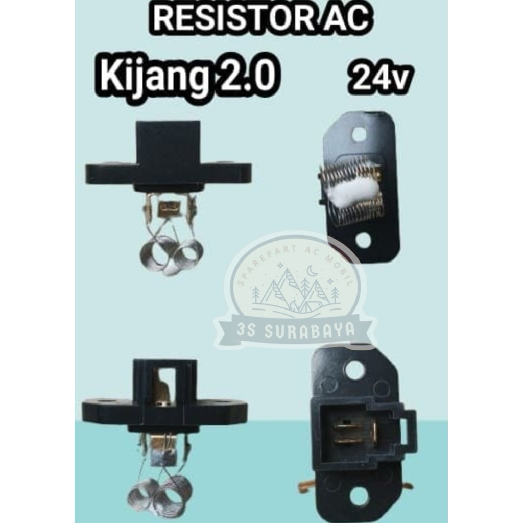Werstand Kijang 2000 2.0 24 Volt Alat berat Universal Kaki 3 Hadap Bawah Ac mobil Werstand Resistor 