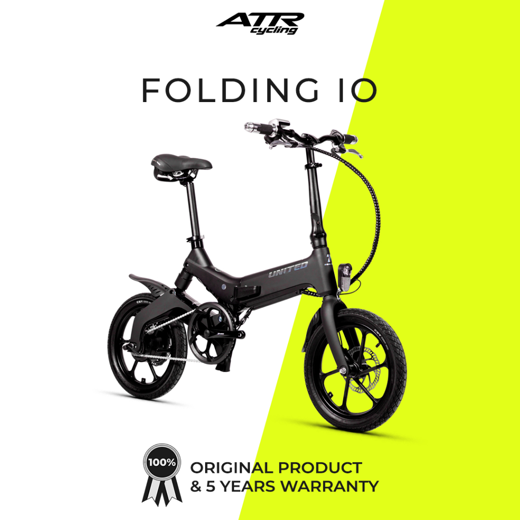 Sepeda Listrik E-Bike 16" UNITED FOLDING IO (9) BK