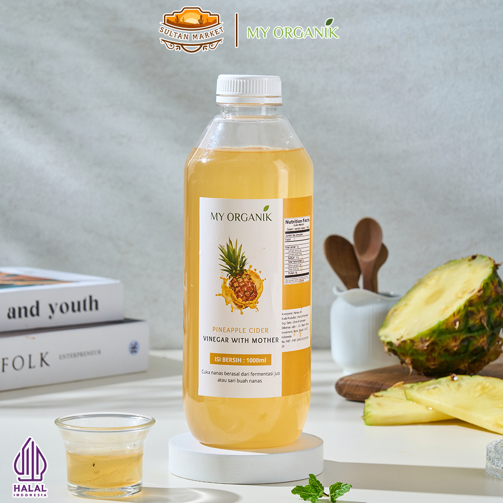 

My Organik Pineapple Cider Vinegar | Cuka Nanas Organik Tanpa Campuran 1ltr