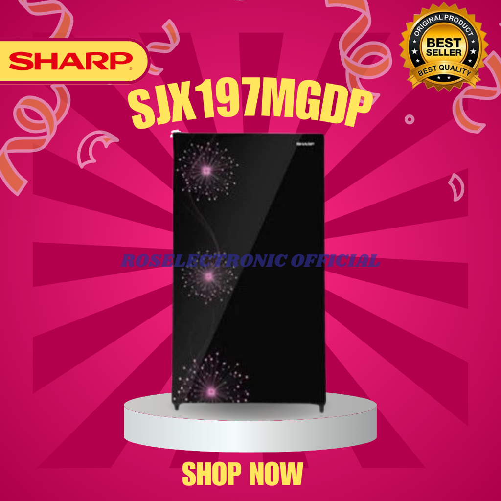 KULKAS SHARP 1 PINTU SJX197MDGP 128L/SJX-197MDGP/SJX 197MDGP/KULKAS LOWWATT MURAH ORIGINALBERGARANSI