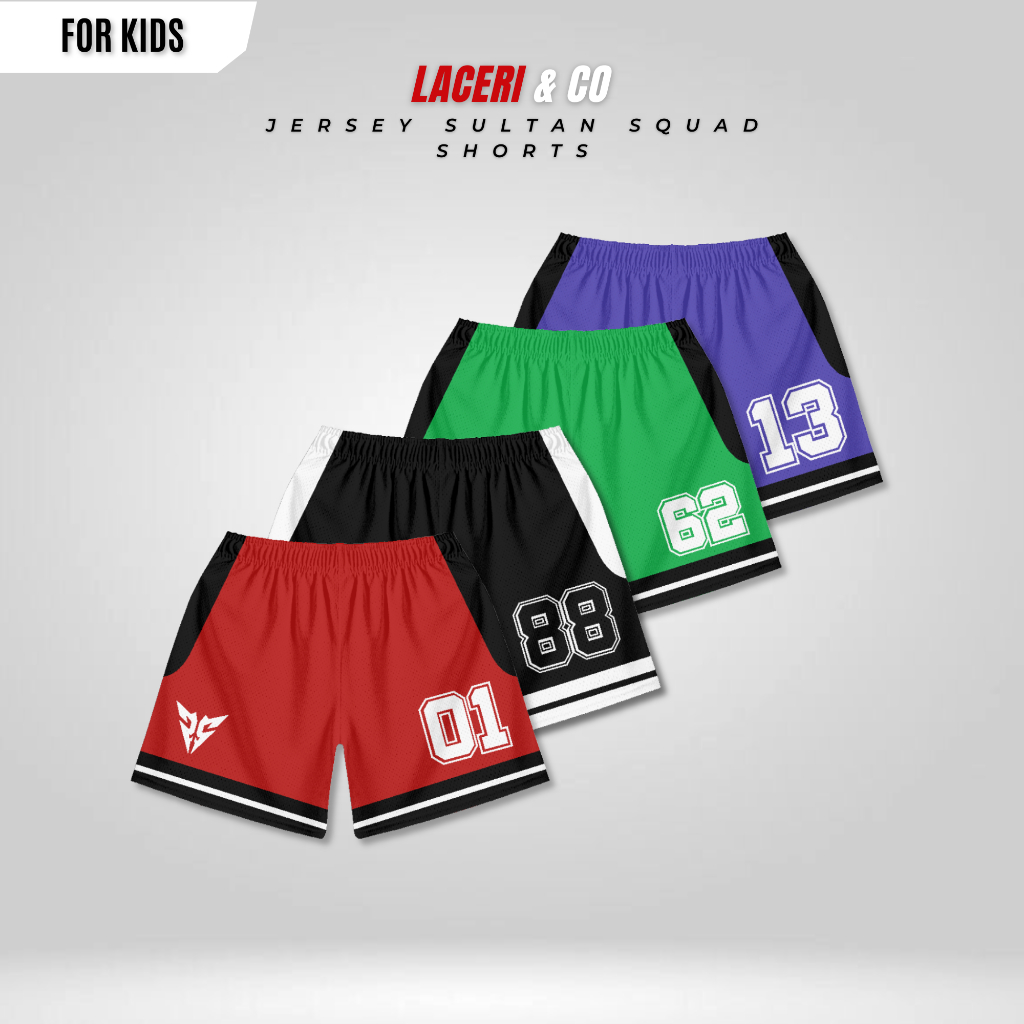 Celana pendek anak laki laki jersey sultan squad series | Bawahan jersey boxer anak perempuan 2 - 12
