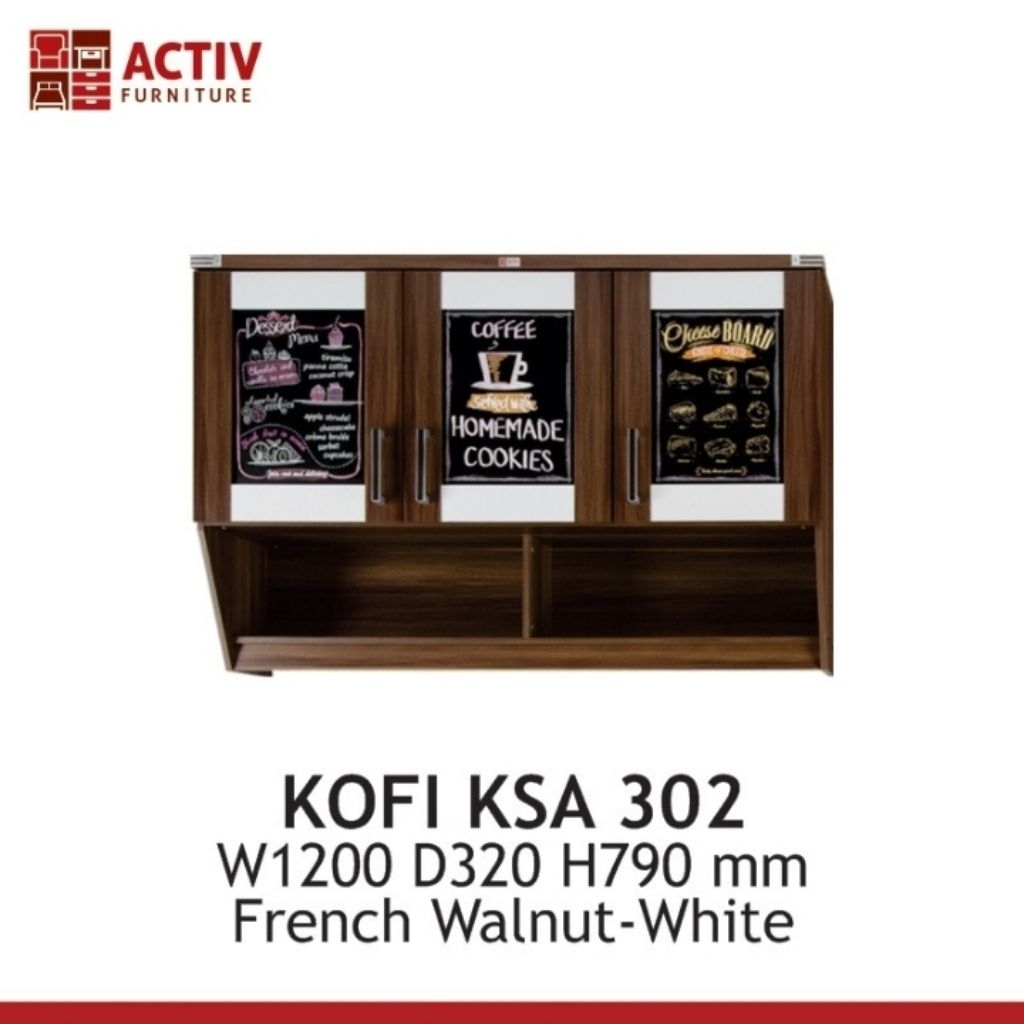Lemari dapur kitchen set atas 3 pintu Activ KOFI - Bandung saja