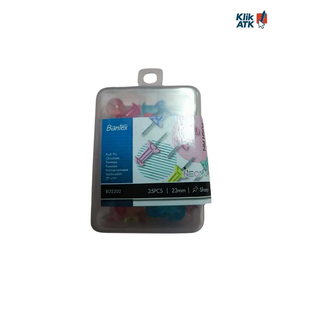 

Push pin, Paku Mading Warna Bantex BD2202 isi 100 pcs - Per Pack