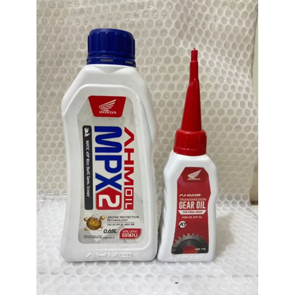 Oli Mpx2 0,65 + Gardan Ahm Honda 120ml Oli Mesin Motor Matic Honda Mpx 2 650ml Oli Motor Vario Beat 