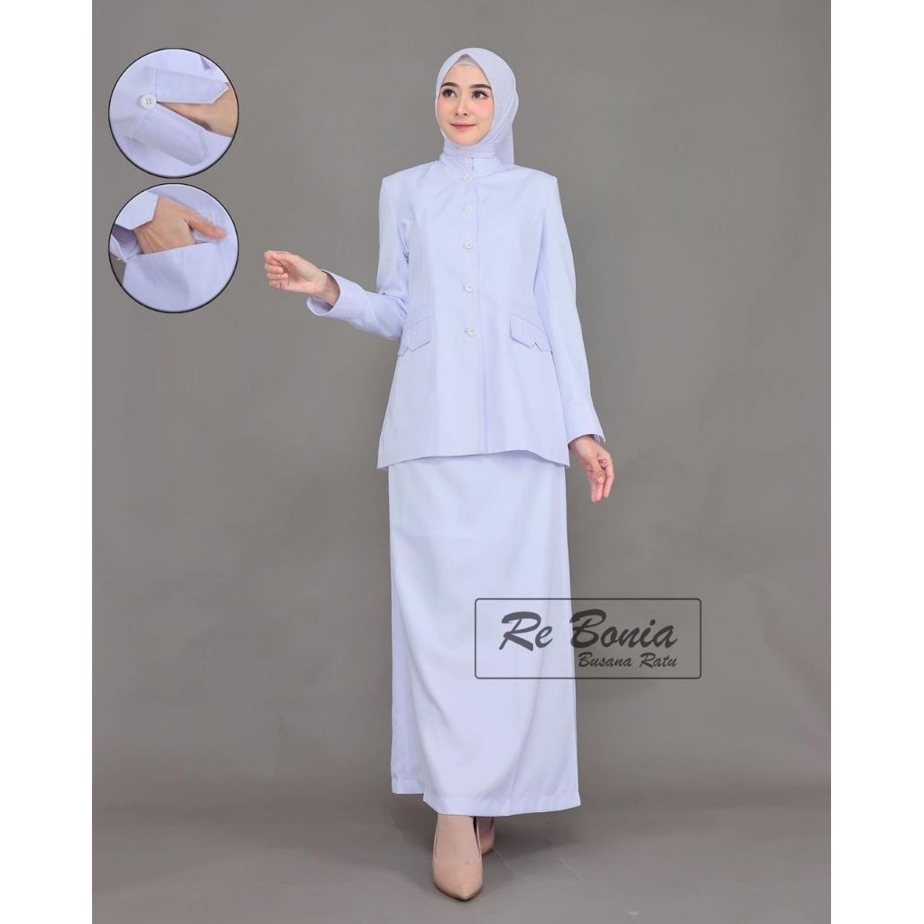 blazer wanita seragam dinas putih seragam kesehatan seragam perawat baju perawatan baju dinas putih 