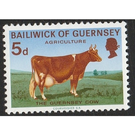 

A 12621 SATU BUAH PRANGKO NOMINAL 5 PENCE TEMA THE GUERNSEY COW DENGAN KONDISI BELUM ADA CAP