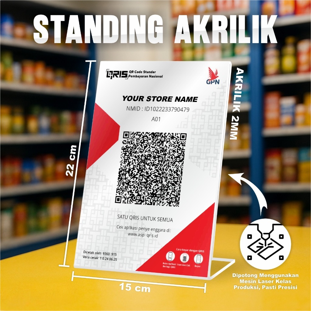 

Tempat brosur Akrilik A5 2MM - Tent card Akrilik - Akrilik QRist barcode - Stand Akrilik Ready