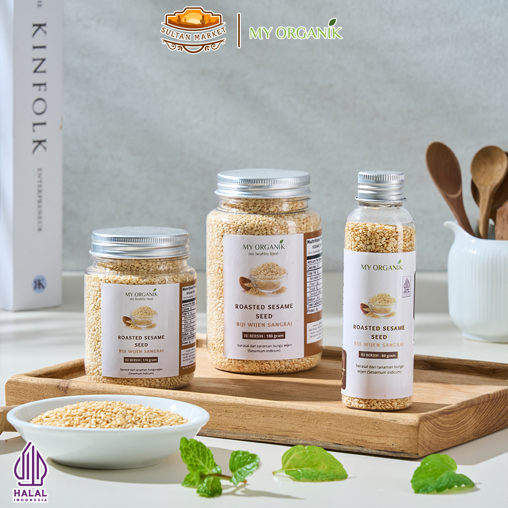 

My Organik Roasted Sesame seed Biji Wijen Bakar Wijen Putih Sangrai 60gr 110gr 180gr