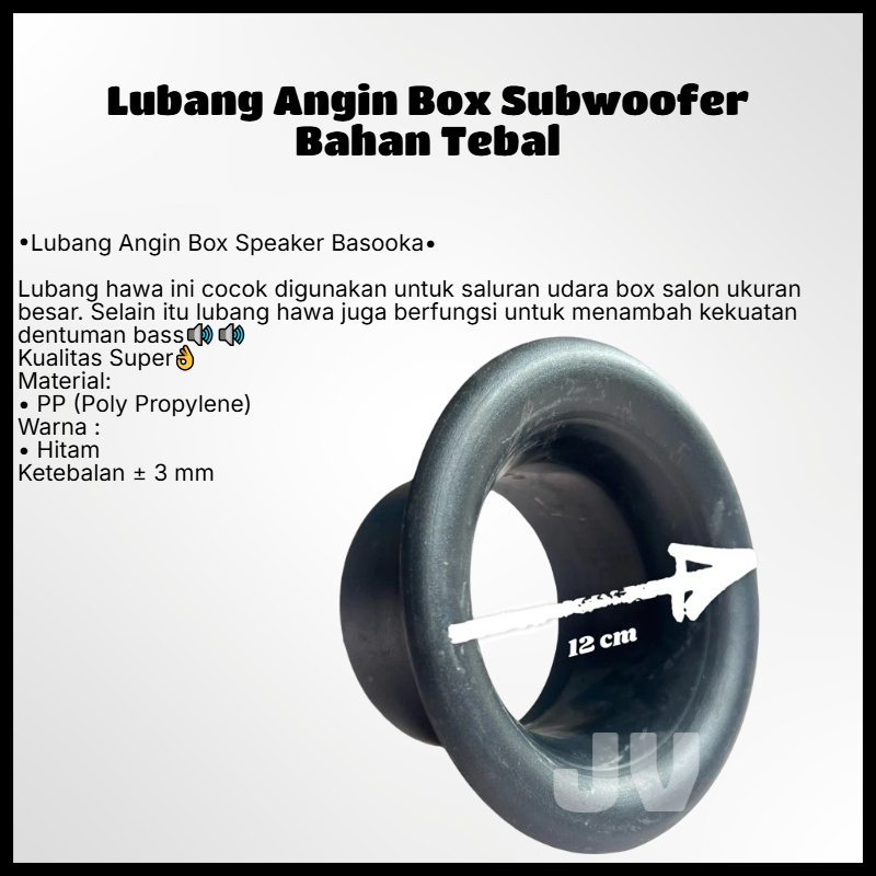 Lubang Angin Box Subwoofer Bahan Tebal