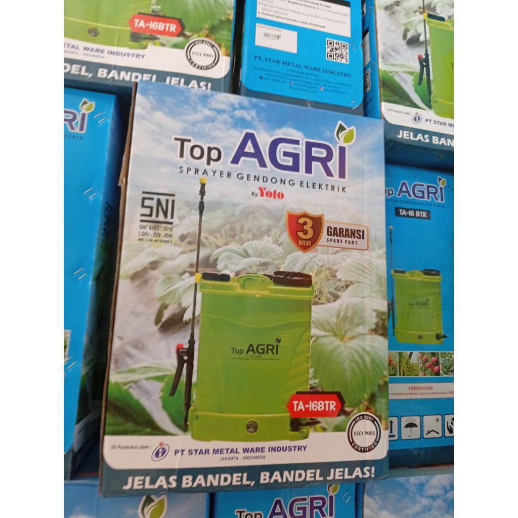 Top Agri Elektrik 16 liter alat penyemprot hama elektrik dengan kapasitas tangki 16 liter