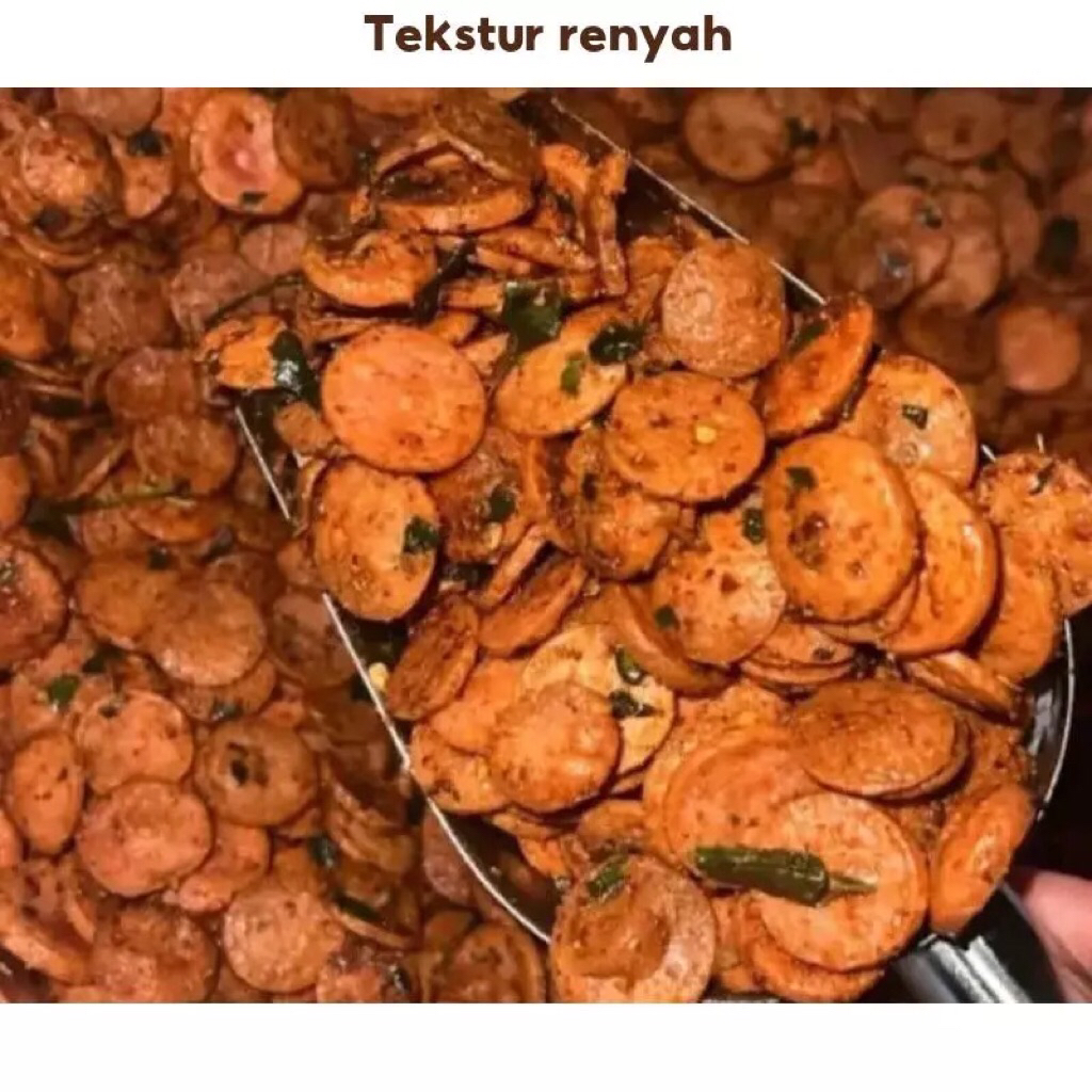 

Sosis Goreng pedas daun jeruk 1kg keripik sosis