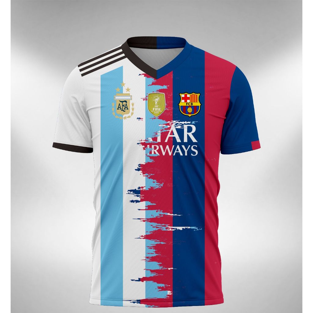 Jersey Kombinasi Argentina 2022 X Barca 2015 Messi