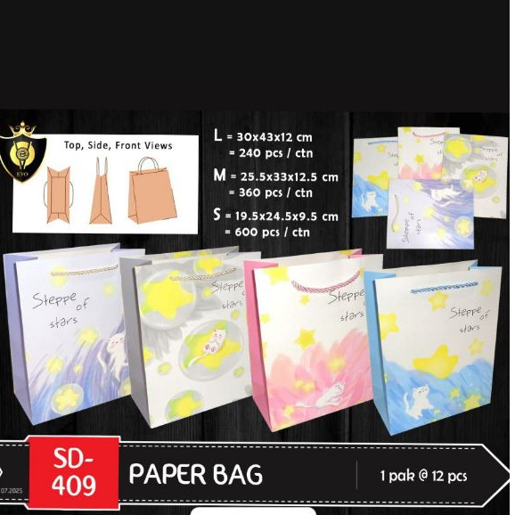 

Paperbag Tas Kertas/Paperbag Murah/ Tas Souvenir Kode 409 M