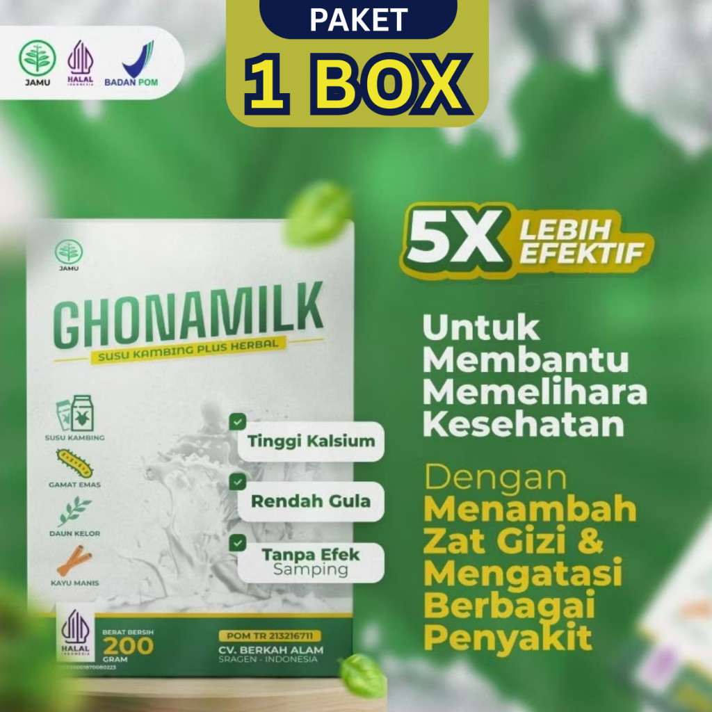 

1 Box Susu Ghona Milk Susu Etawa Original Atasi Nyeri Sendi Dan Tulang