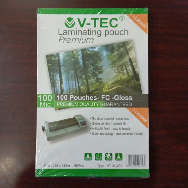 

Plastik Mika Laminating F4 V-tec VT-342 100 lembar