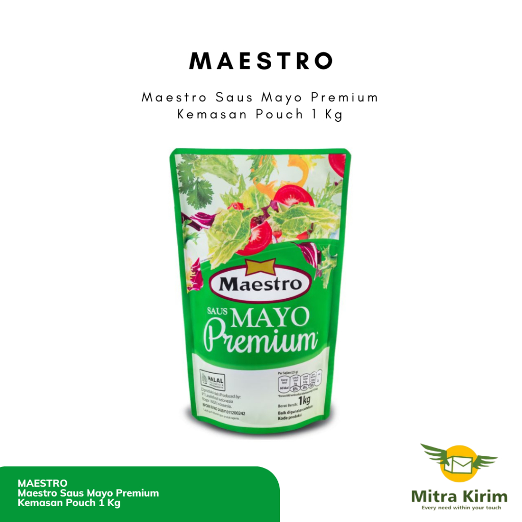 

Maestro Saus Mayo Premium Kemasan Pouch 1 Kg