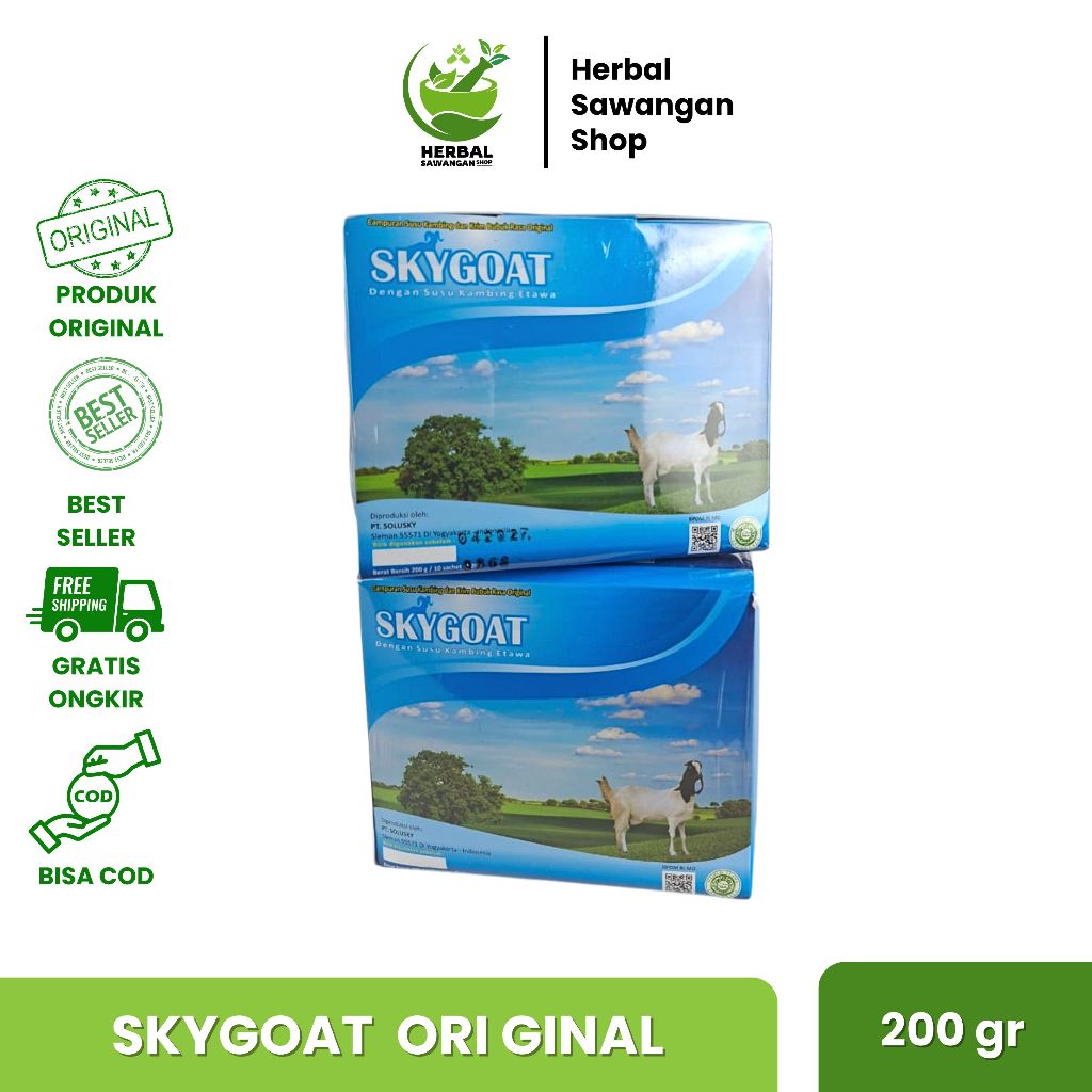 

Susu Kambing Etawa Skygoat | Skygoat Susu Kambing Bubuk Per Box 10 Sachet