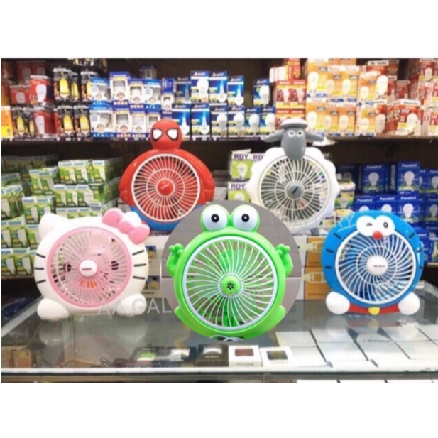 KIPAS ANGIN HELLOKITTY / DORAEMON MURAH / WELHOME /  KIPAS ANGIN Meja duduk KARAKTER