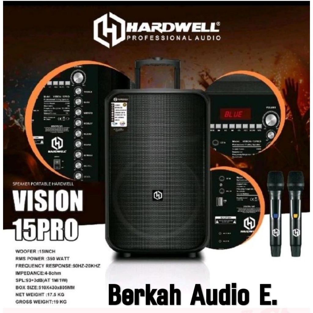 Speaker Aktif Portable Hardwell Visio 15 Pro Original