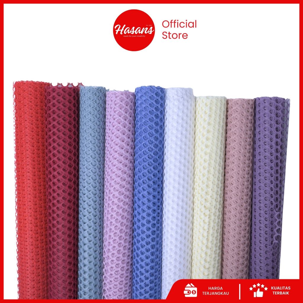 

[1 Roll] Kertas Jaring Buket Bunga Motif Bulat / Flower Wrapping Paper Circle / Korean Circle Polynet