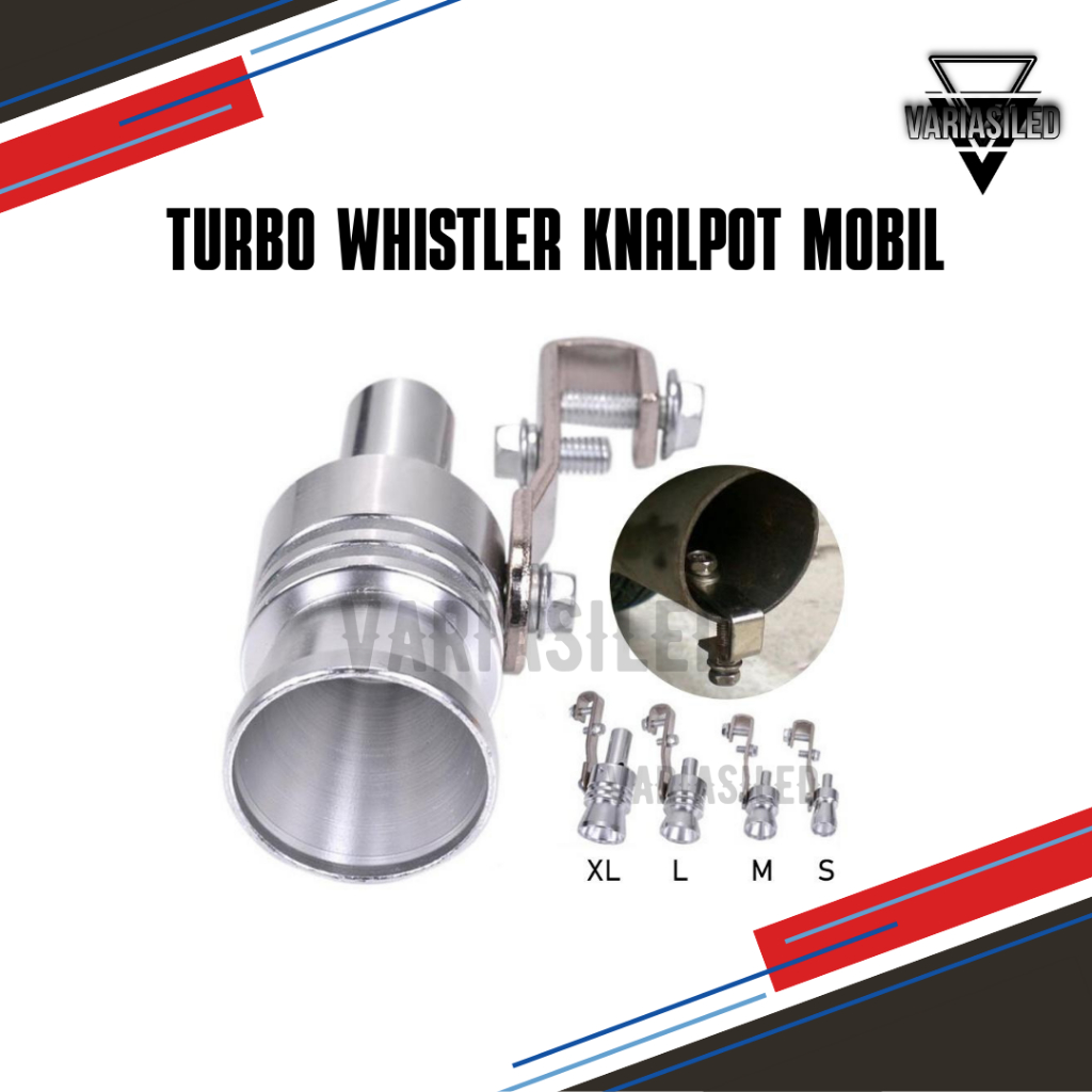 Knalpot Suara Siul Penyiul Knalpot Mobil Palsu Turbo Whistler (Ukuran S-XL)