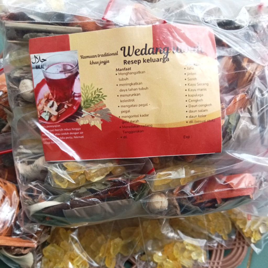 

10pcs wedang uwuh komplit , muniman herbal, ramuan tradisional khas Jogja Solo plus gula batu