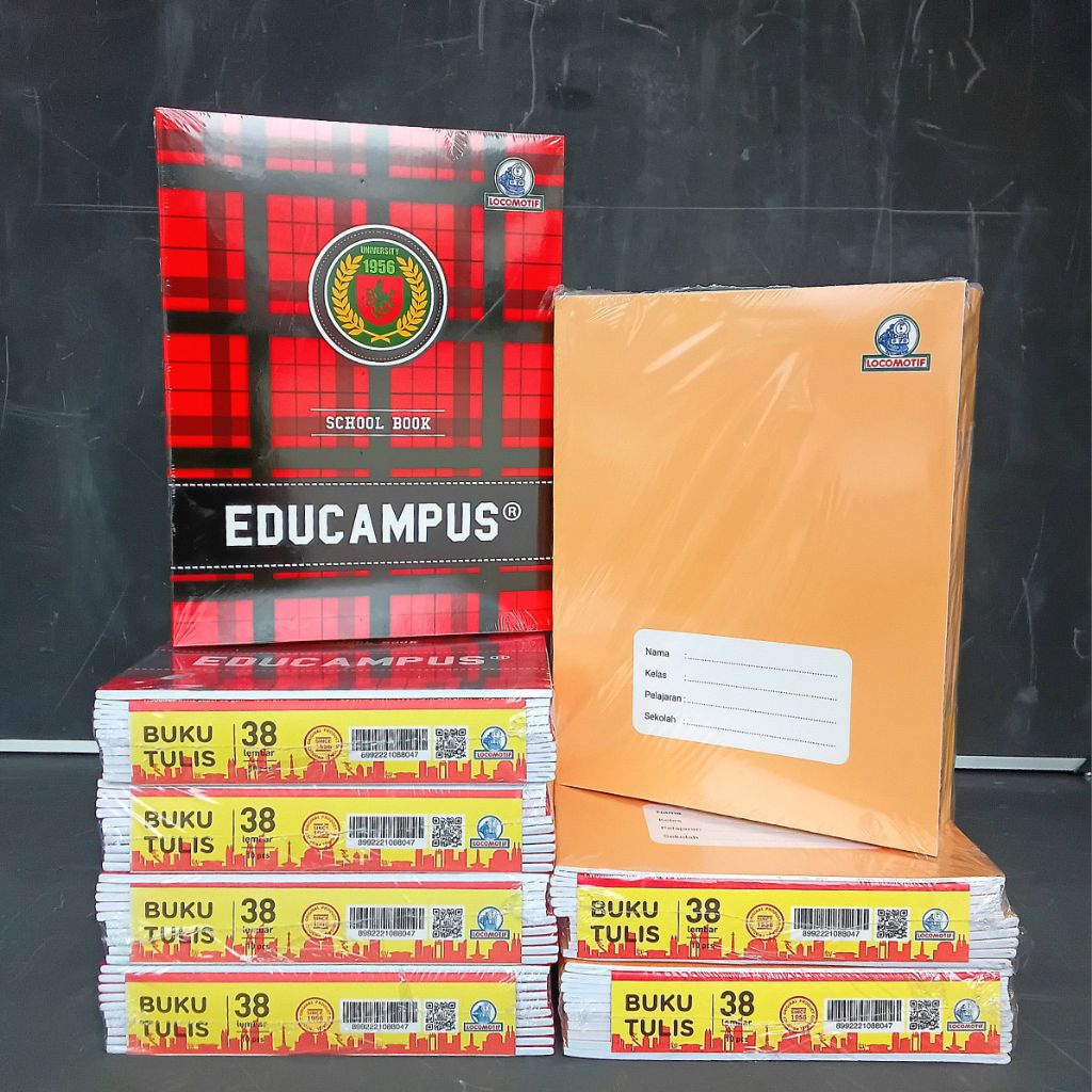 

[Whispers] Buku Tulis Locomotif 38 Lembar ( Pak 10 Buku ) [ Original ]