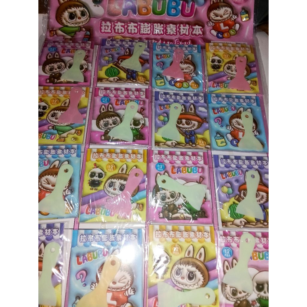 STIKER BUKU SOROK KARAKTER LABBUBU/KUROM!/MOMO 1 LEMBAR (20pcs)