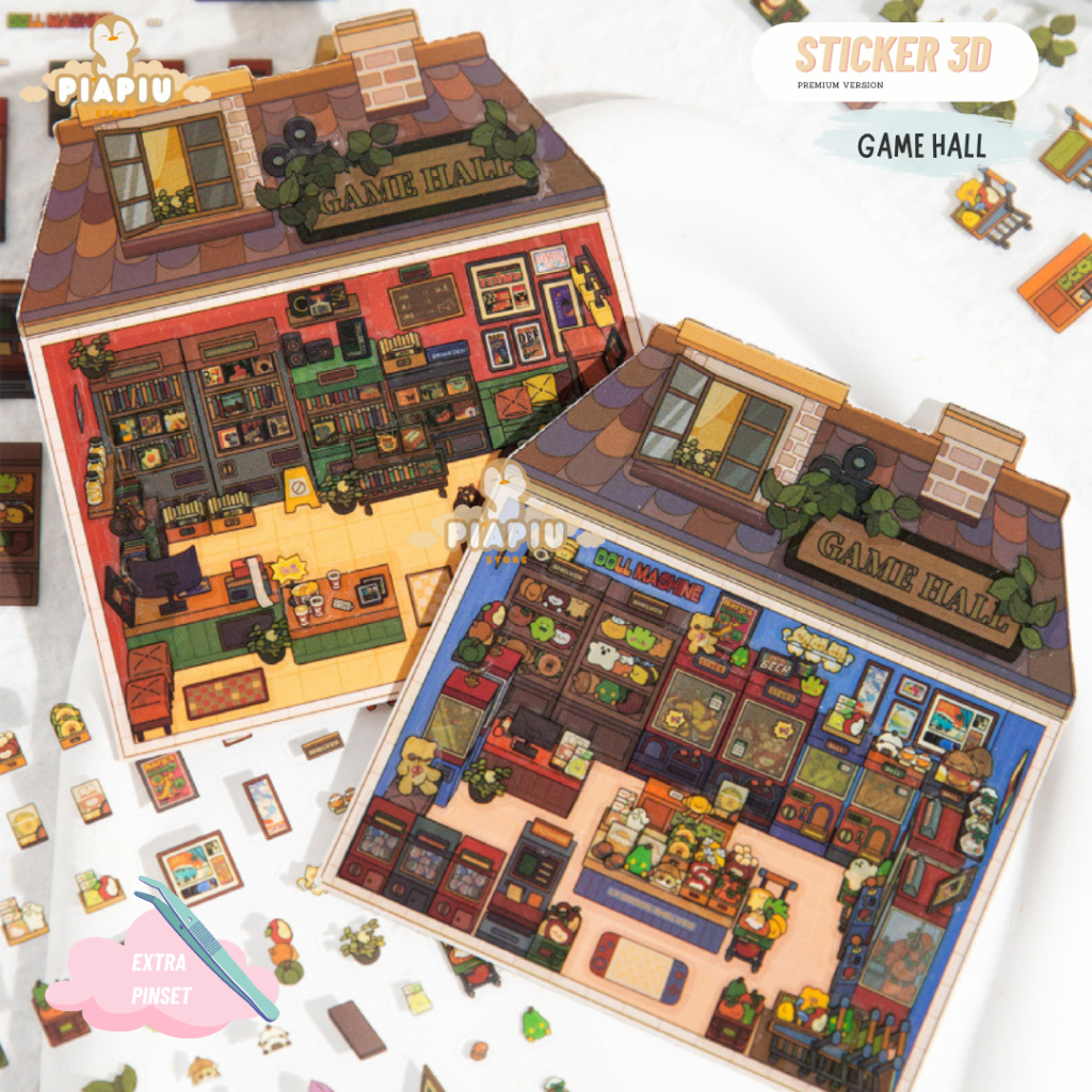 

STICKER 3D Premium DIY Game Hall Decoration STICKER susun Creative Mainan Anak Unik COD Viral Korea