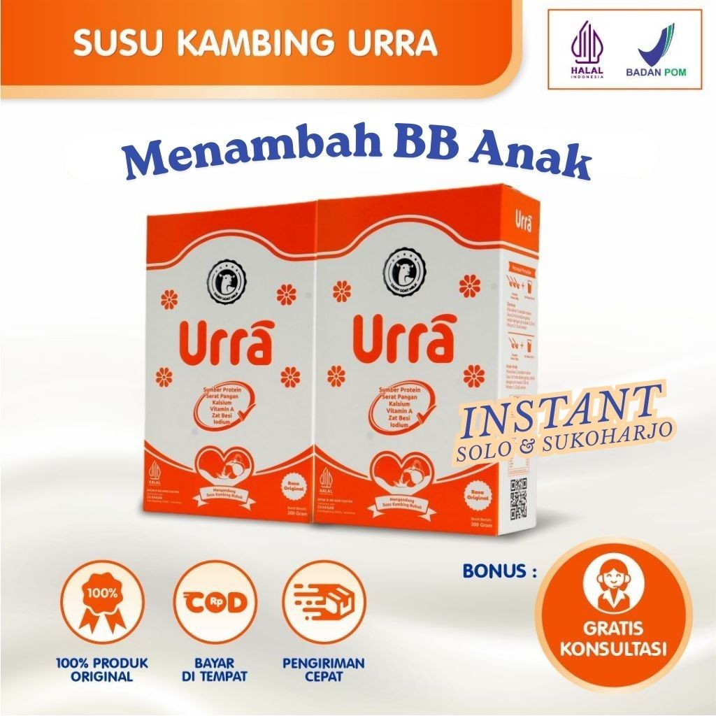 

Susu Urra 2 Box PROMO Super Hemat - Bantu Naikan BB Anak GTM | Susu Kambing Saneen Aman BPOM