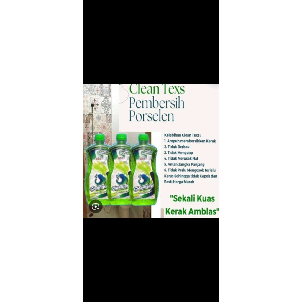 Clean text Pembersih Porselen, WC, keramik, kerak kerak membandel, pembersih multifungsi