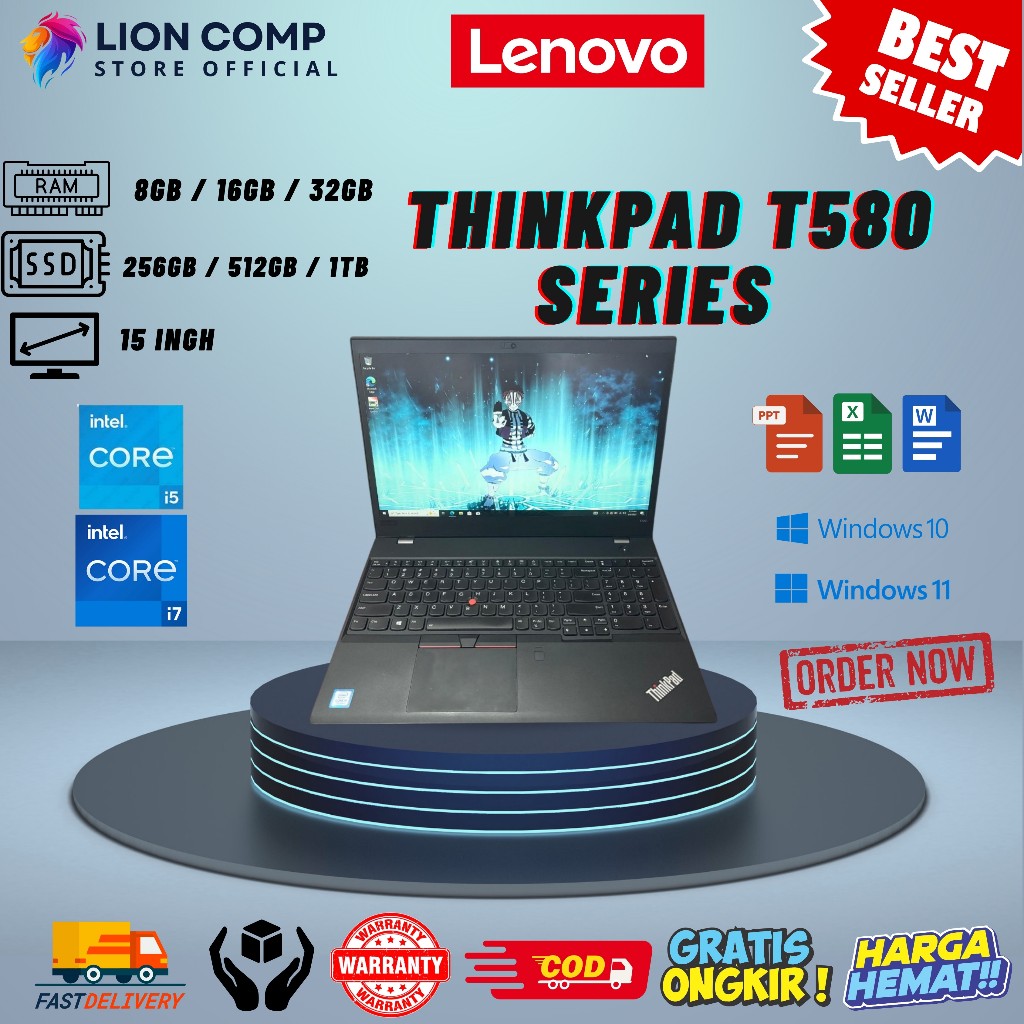 Lenovo Thinkpad T590 T580 T570 T560 Intel i7 i5 32GB 512GB 15 inch