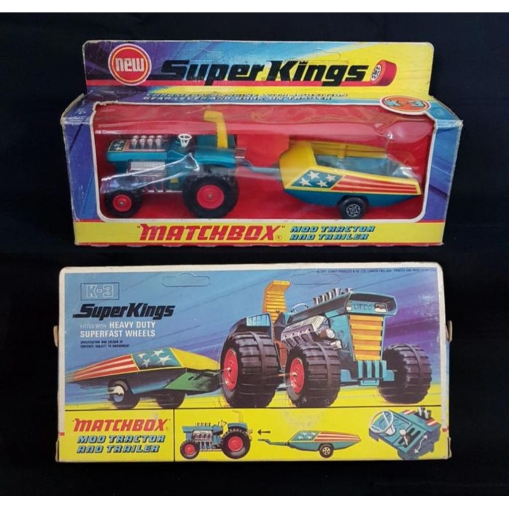 Matchbox Super Kings K2 Mud Tractor And Trailer