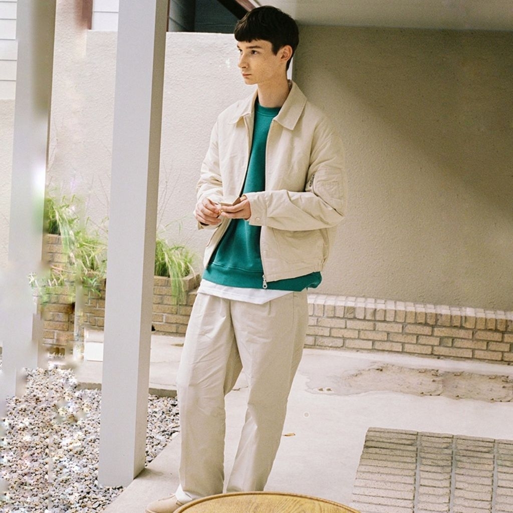 Lafudge MA-1 Flight Blouson_Smoke Beige Jacket