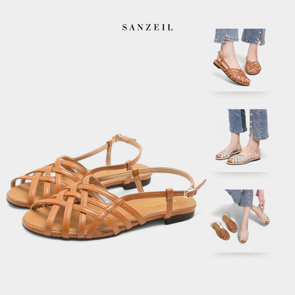 SANZEIL Ranum Sandal Adjust Nyaman Kekinian Sol 1cm Size 36-41 1818