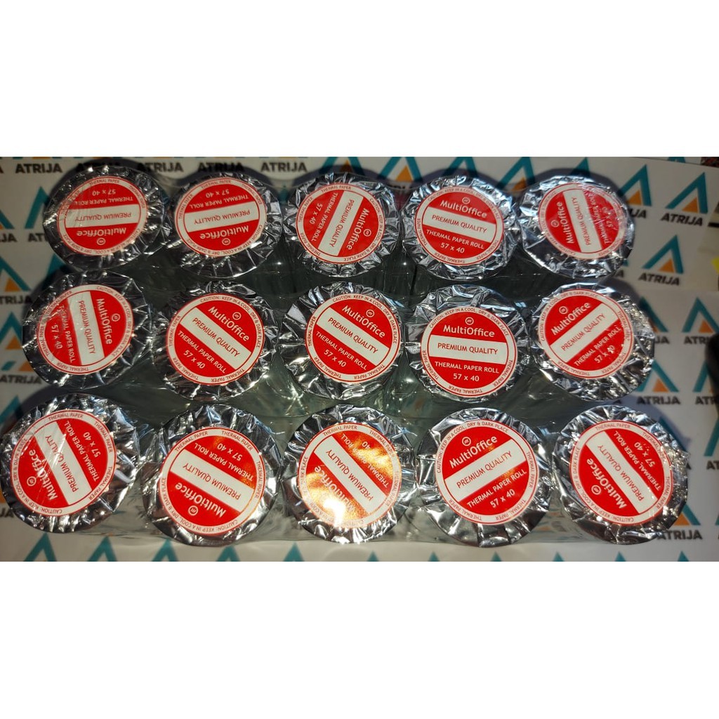 

MULTIOFFICE Black 57x40 Thermal Paper Roll . Kertas Struk Hitam 57 x 40