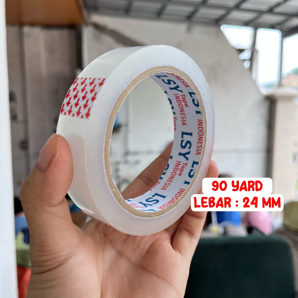 

Lakban Bening 24mm 90 Yard - Tape Perekat Serbaguna Grosir Paketori